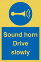 sound-horn-drive-slowly-warehousing-and-delivery-sign~